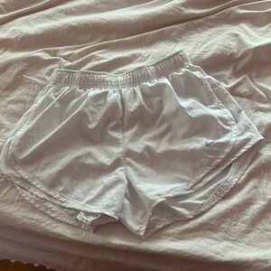 white athletic shorts